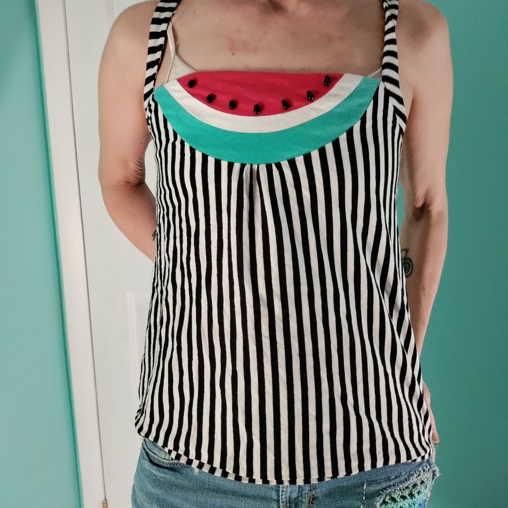 Criss Cross Watermelon Tank Top